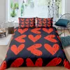 Bedding Sets Zeimon Dia dos Namorados 3D Single Double King Size 2/3pcs Loving Heart Duvet Capa Caso de Microfiber Cama