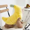 Odzież dla psów jesień/zima ciepły płaszcz dla zwierząt pluszowych bananowych transformuje kostium Halloween świąteczny ubrania urocze kot