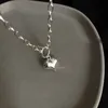 Hangende kettingen 925 Sterling zilver eenvoudige hartvormige hanger ketting ot buckle ketting dames sieraden cadeau s-n612 j240513