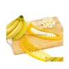 Outils de légumes de fruits de cuisine gadgets en plastique banane trancheuse salade cutter cuit de cuisson coupe hachin trop gouttes