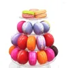 Bakningsformar 2x 10 Tier Cupcake Holder Stand Round Macaron Tower Clear Cake Display Rack för bröllop födelsedagsfestdekor