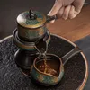 Teaware set Chinease Luxury Tea Set Cup Ceramic Hushållen handgjorda med Tray Art Design TEAPOT Drinkware