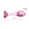 Flower Crystal Glass Anal Plug Masturbation Sex Toys For Women Men Butt Plug Adult Products Pink Prostate Massager Anal Sex Toys 240511