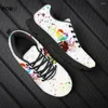 Casual schoenen foudeisgns schattige cartoon hartslag ontwerp lucht mesh arts verpleegkundige schoen vrouwen platte sneakers dames schoenen zapatos