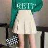 Jupe plissée en velours marron Femmes Teengirl Vintage High Waist A-Line Mini jupes Y2K Vêtements académiques 240513