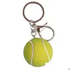 PARTINE Favor PVC Ball Kecheschains Sports Baseball Tennis Basketball Keychain Pendant Lage Decoration Key Chain Keyring Drop Livrot Ho Dhuqg