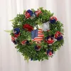 Fleurs décoratives idylliques Fourth de juillet Couronnes Patriotiques American American Outdoor Artificiel Plantes et DÉCORATIONS D'IDÉES DE MARIAGE