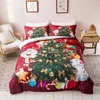 Set di biancheria da letto 2024 set di alberi di Natale per bambini con pipistrello copripiumini cuscinetto coprifuoco noi gemelli trapunti da letto piena per adulti