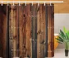 Shower Curtains Wooden Farmhouse Style Curtain Waterproof Fabric Bathtub Decoration