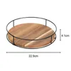 Kitchen Storage Turntable Tray Decoration Rotary Vanity Bread Organizer For Countertop Bar Dining Room Table Cabinet