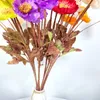Dekorativa blommor 2st Simulation Yu Beauty Flocking Chrysanthemum Softcover Silk Bouquet Wedding Hall