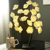 Table Lamps LED Rose Tree Bouquet Lamp Bedside Night Light USB Powered Home Decor Gift -Pink