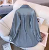 Womens Blouses Shirts Embroidered Shirts Coats for Women Long Sleeve Fashion Cardigan Thin Breathable Blouses Tops
