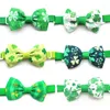 Hundkläder 30/50 PC St Patrick's Day Style Puppy Cat Bow Tie Notse Justerbara skötseltillbehör Pet Supplies