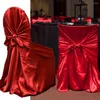 Chaise Couvre Self Tie Banquet de mariage Satin Décoration de fête annuelle Supplies Annuel Universal Home Decor