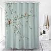 Shower Curtains Flower Bird Waterproof Bathroom Decor 3D Printed Fabric With Hooks Decoration Curtain