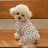 Vêtements pour chien coton pyjamas vêtements saut à saut mignon pantalon chiot