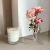 Vases Transparent Acrylic Picture Frame Shaped Vase Nordic Po Flower Plant Modern Living Room Office Home Aesthetic Decoration
