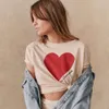 24SS Nouveau créateur T-shirt Summer Nouvelle mode LETTRE D'AMOUR personnalisée Impression T-shirt à manches courtes en vrac pour femmes