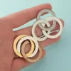 Charms 1Pc 2X32mm Three Circles Mirror Polish 304 Stainless Steel Pendants Tags Diy Jewelry Findings Accessoires