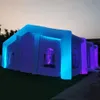 Großhandelsanpassung aufblasbares Hochzeitshaus VIP Room Kommerzielle LED Glühen Riese Festzeltpartyzelt mit farbenfrohen Streifen