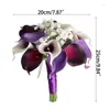 Dekorativa blommor Bröllopsbukett Calla-Lily Flower Bride Centerpiece Arrangemang