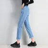 Damesjeans Vintage High Taille Straight Pant For Women Streetwear Loose Female Denim Buttons Zipper Ladies Trouser 2024