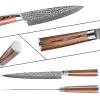 Damasco Chef Knife da 8 pollici da cucina da cucina da cucina ultra affilata coltello in acciaio giapponese damasco coltellino forgiato