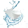 Одноразовые чашки соломинка 500pcs Конусная бумага Белая контейнер с мороженым экологически чистый