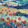 Tapestries Beautiful Red Poppies Jacquard Weave Tapestry Wall Hanging Gobelin Home Art Textile Decoration Aubusson Cotton Size 70x80cm