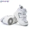 Princepard Children Orthopeedic But Autumn Outdoor White Skórzany Sport Sneaker z łukiem wsparcie dla płaskich tiptoe Walking 240430