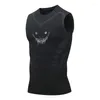 Camisetas para hombres Camiseta sin mangas Camisa Men Fitness Basketball Sport Vest Manga Mezh apretado Secado rápido