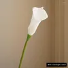 Decoratieve bloemen Simulatie Calla Lily PU Lange paal Grote een enkele bloem feel gekrulde bruiloftdecoratiefeestje