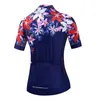 Jackets de corrida WeimoStar Bike Team Cycling Jersey Women Summer Summer Muts MTB Tops Breathable Biciclo