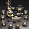 Teaware Sets Gaiwan Porcelain Travel Pot Tea Set Service Mugs Infuser Strainer Accessories Pair Chaleira Kitchen AB50TS