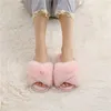 Party Favor Women's Fuzzy Slippers Cross Band Memory Foam House Open Toe