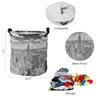 Tvättpåsar Gray York City Landscape Foldbar korg Stor kapacitet Hamper Klädförvaring Organiser Kid Toy Bag