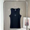 Les réservoirs de gilet femmes tricots t-shirt t-shirt créateur brodé soutien-gorge