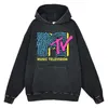 MTV Music Television Hoodies Hoodies Quality Cotton Retro Rock Rock Hip Hop Punk Sweatshirt surdimensionné Y2K HARAJUKU Men de femmes Vêtements 240429