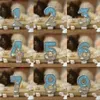 5pcs свечи Blue Starfish Оушен с днем рождения