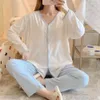 Pregnant pamas, spring and autumn, thin cotton, summer clothing, April postpartum nursing, hospital admission, 5 women's home clothing