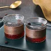 Tasses Tasse de café en verre anti-scalding avec porte-tasse en noyer thé japonais 140 ml de petite gêne à thé