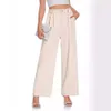 2024 Commuter Slimming High Waist Solid Color Wide Leg Pants Casual Suits F51332