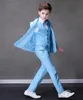 Costumes Flower Boys Blue Wedding Suit Kids Party Photo Suit adolescent Tuxedo Robe Tuxedo Children Graduation Stage Show Show Costume