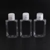 30 ml 60 ml Bouteille en plastique pour animaux de compagnie vide avec capuchon à capuchon en forme carrée transparente bouteille pour maquillage de désinfectant à la main jetable