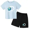 Ensembles de vêtements T-shirt pour enfants T-shirt décontracté à manches courtes pour enfants à manches courtes pour garçons et filles charmantes et beaux ensembles ensoleillés et à la mode pour filles240513