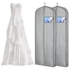 Boîtes de rangement Boîtes à vent Ensemble de sacs de vêtements de 3 sacs de robe avec Hanger Imperproof Organisateur à poussière pour les longues robes Claits de manteaux