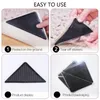 Bath Mats 4Pcs/Set Rug Gripper Anti-skid Rubber Mat Non-Slip Patch Tape Self-Adhesive Washable Reusable For Tile Floor Carpets Corners Pad