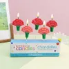 5Pcs Candles Hot Sale 5PCS Romantic Valentines Day Flowers Candles Wedding Cake Decoration Red Flowers Rose Candles