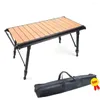 Camp Furniture Camping Vouwen Verwijderbare houten tafel gasfornuis draagbare lichtgewicht BBQ Grill Outdoor Picnic Fishing